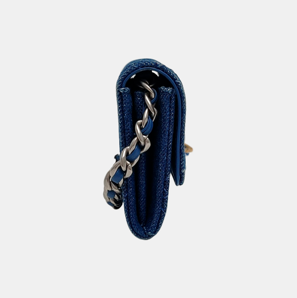 Authenticated pre-owned  Chanel 19 Quilted Denim Blue - Shoulder Bag at Looply