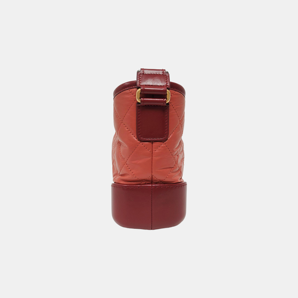 Authenticated pre-owned  Gabrielle Small Quilted Calfskin Burgundy - Shoulder Bag at Looply