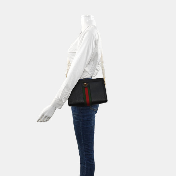 Authenticated pre-owned  Ophidia Small Calfskin Black - Shoulder Bag at Looply