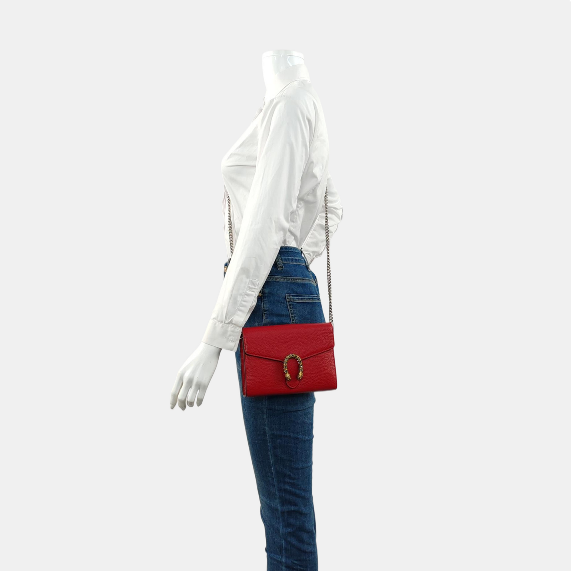 Authenticated pre-owned  Dionysus Super Mini Calfskin Red - Shoulder Bag at Looply