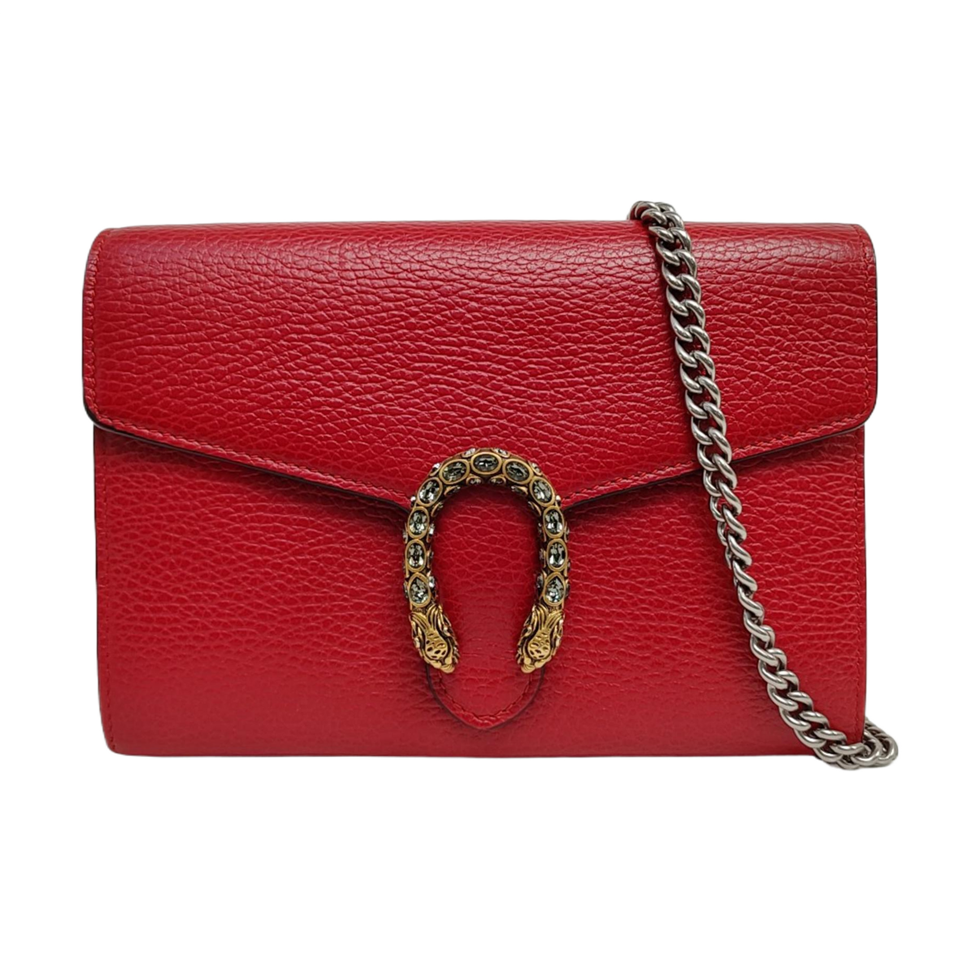 Authenticated pre-owned  Dionysus Super Mini Calfskin Red - Shoulder Bag at Looply