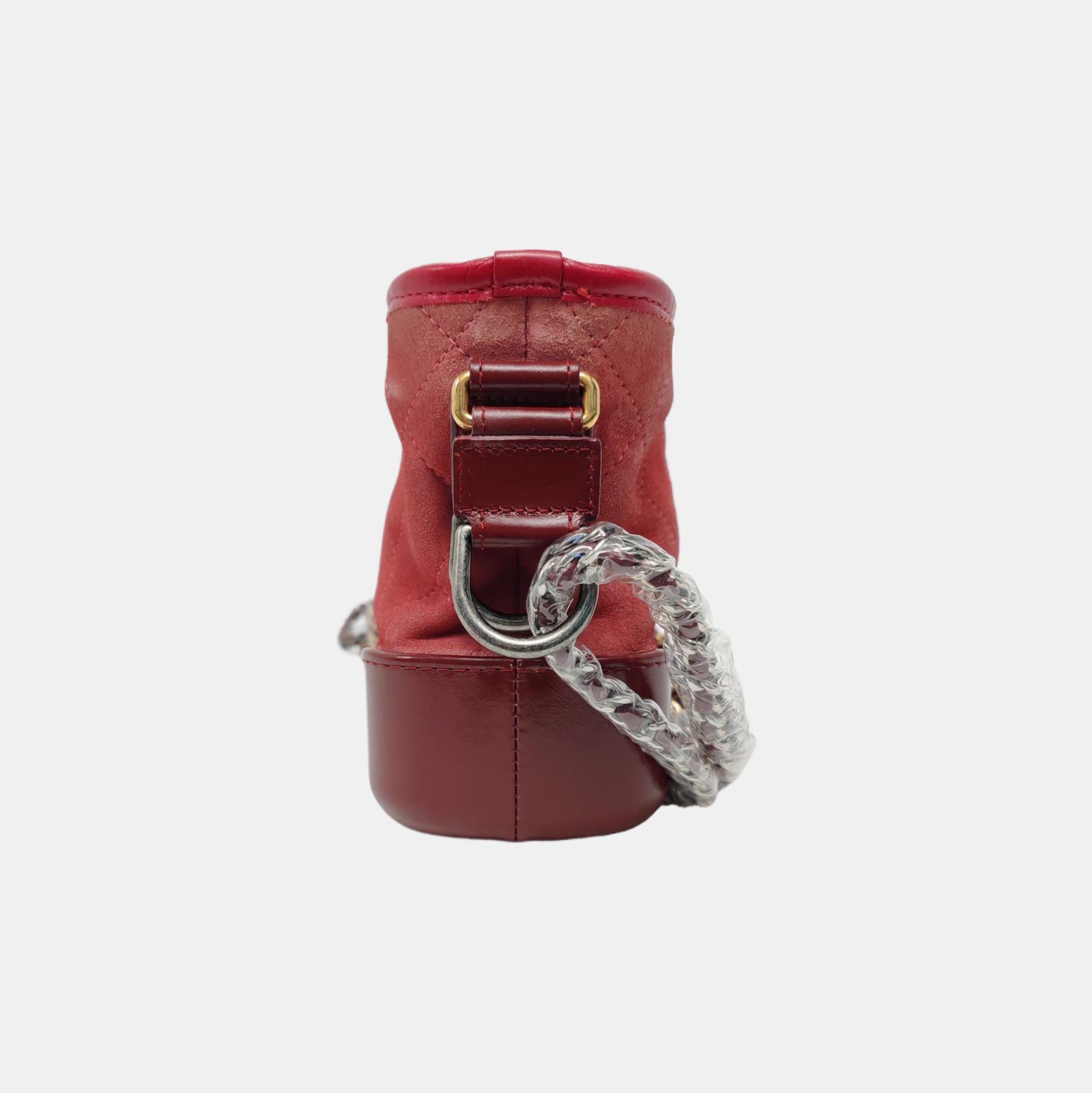 Authenticated pre-owned  Gabrielle Small Quilted Suede Red - Shoulder Bag at Looply
