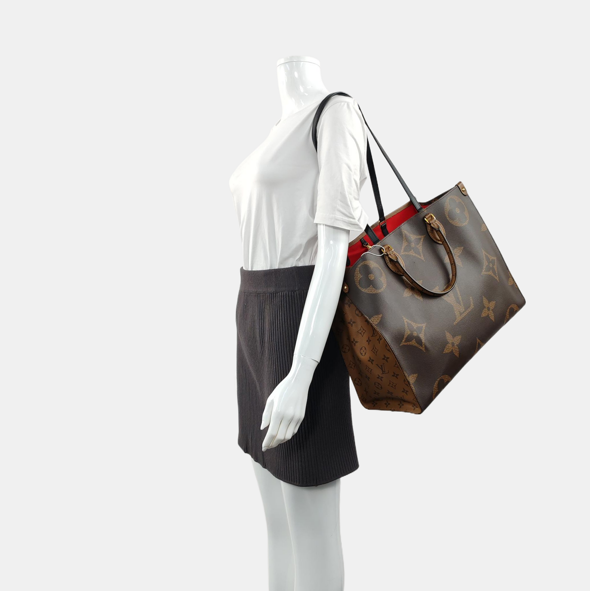 Authenticated pre-owned  Onthego GM Monogram Coated Canvas Brown - Shoulder Bag at Looply