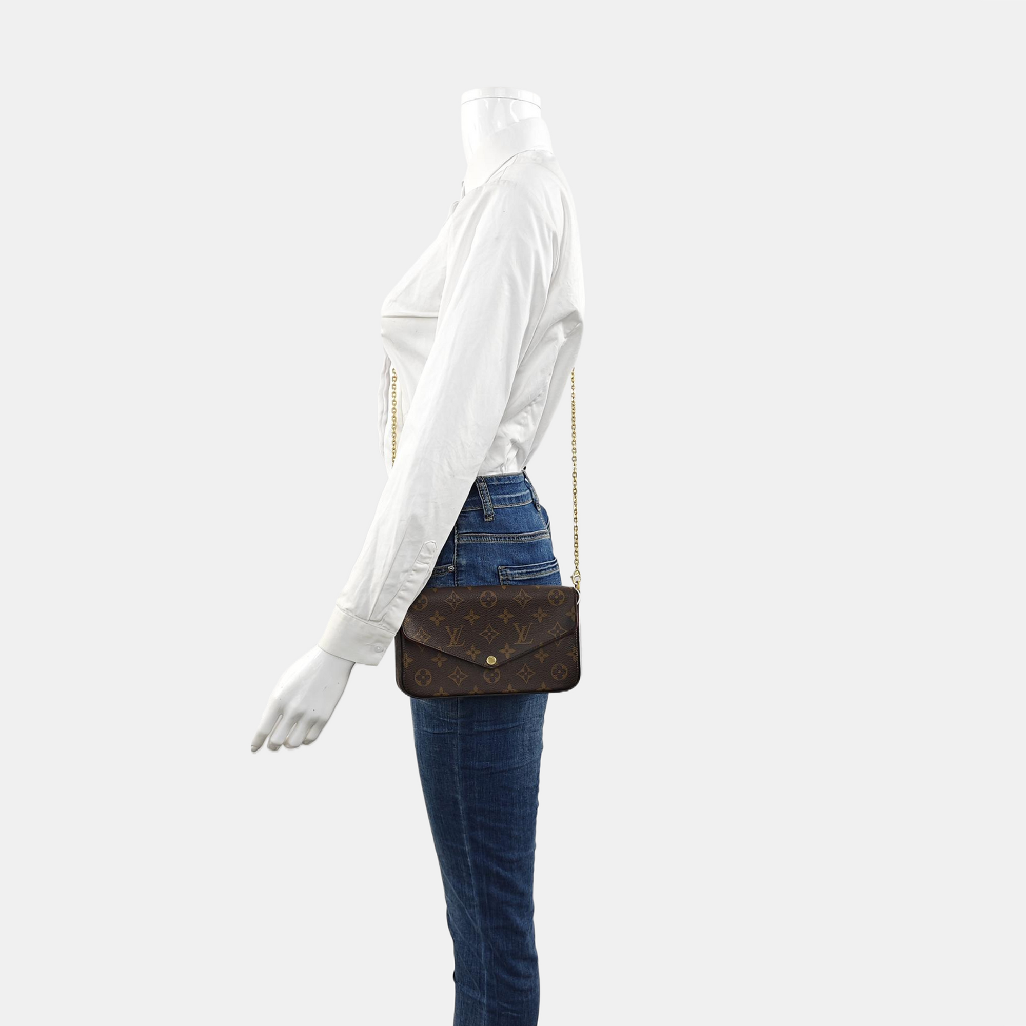 Authenticated pre-owned  Félicie Monogram Coated Canvas Brown - Shoulder Bag at Looply