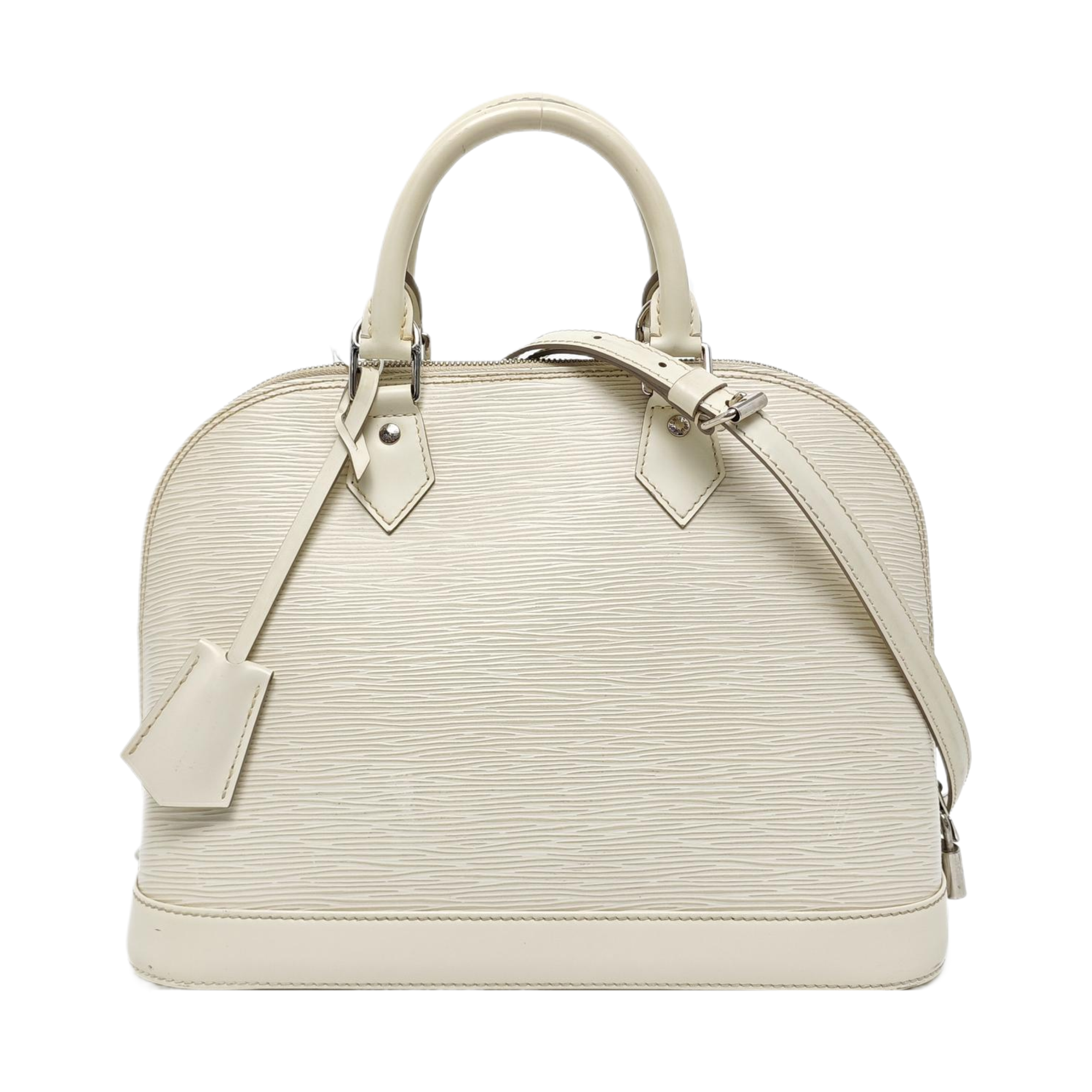 Authenticated pre-owned  Alma PM Epi White - Shoulder Bag at Looply