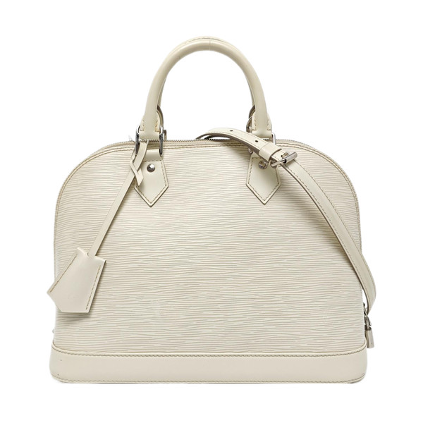Authenticated pre-owned  Alma PM Epi White - Shoulder Bag at Looply