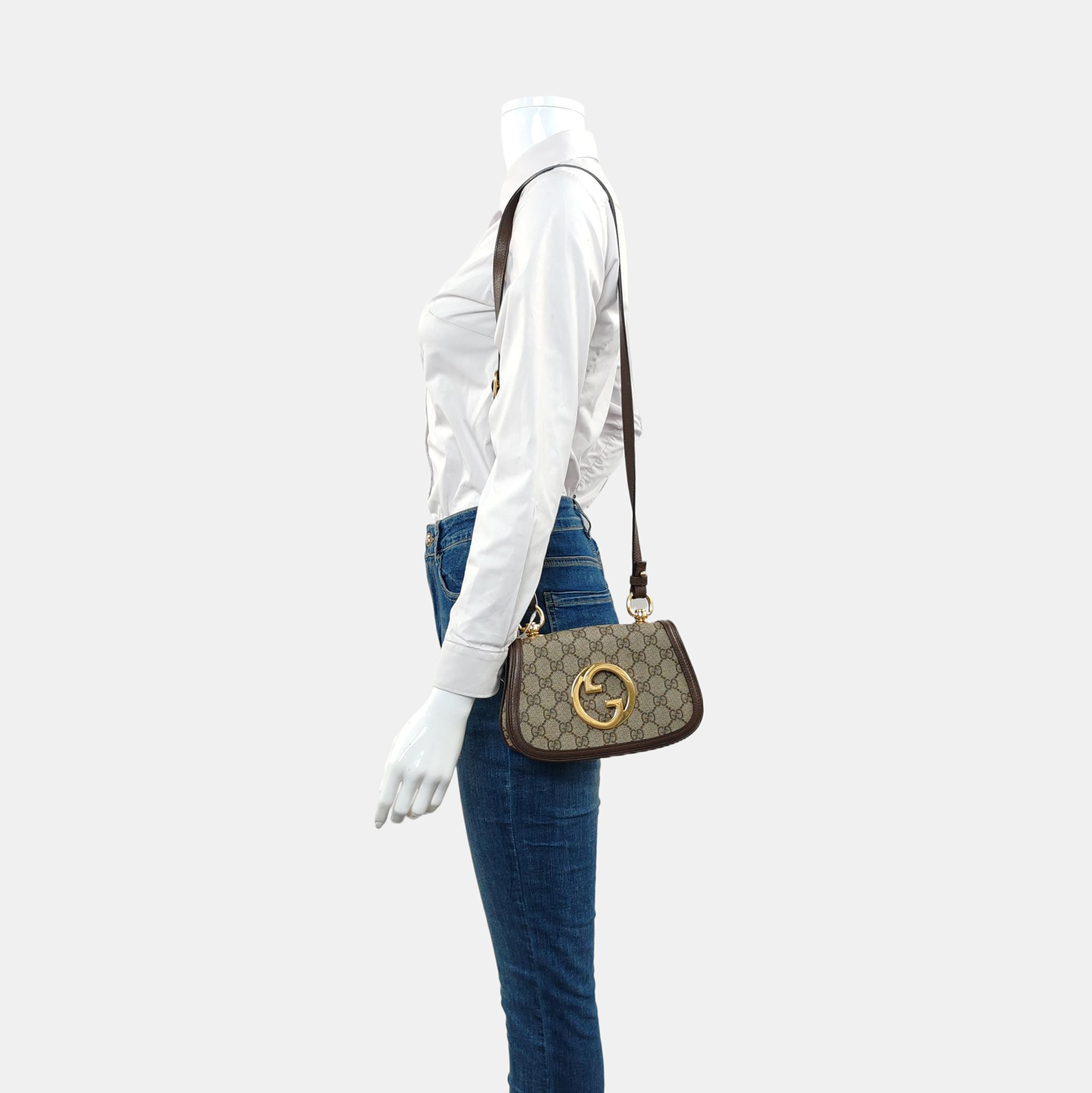 Authenticated pre-owned  Blondie Monogram Coated Canvas Brown - Crossbody Bag at Looply