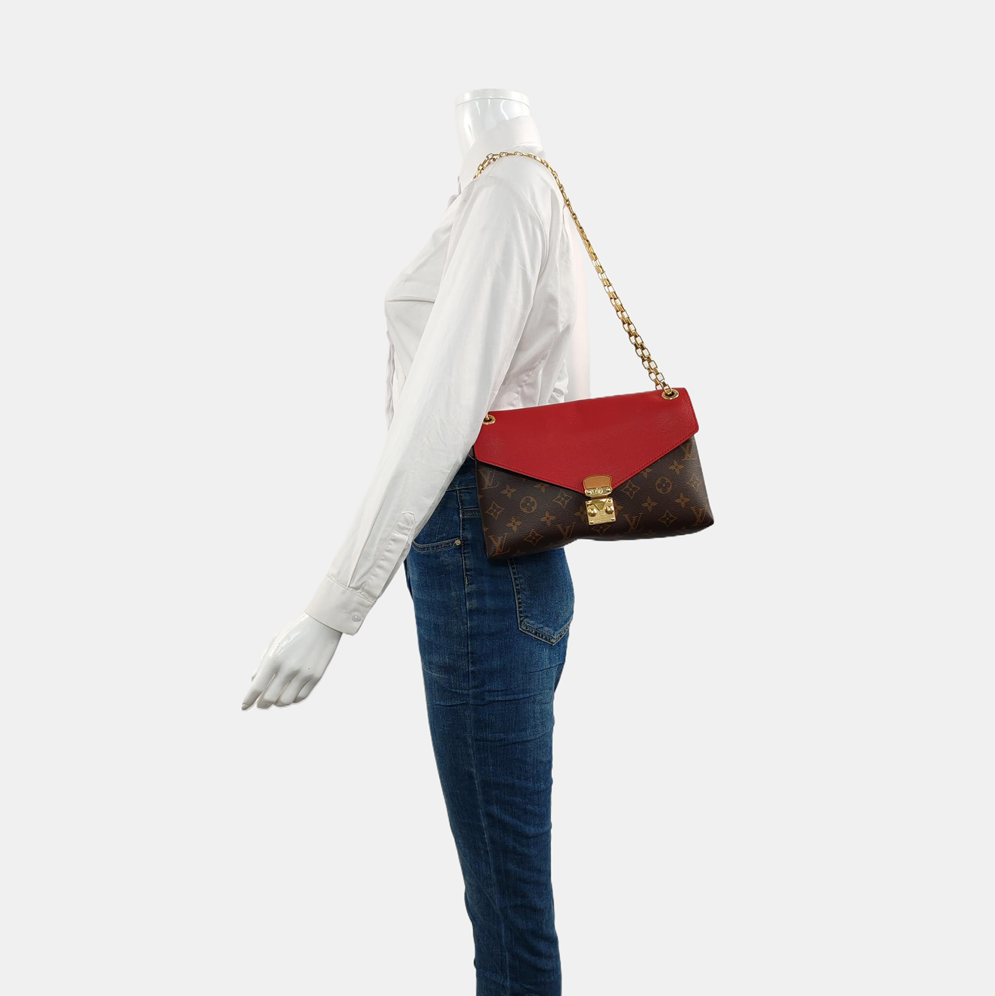 Authenticated pre-owned  Pallas Monogram Coated Canvas Brown - Shoulder Bag at Looply