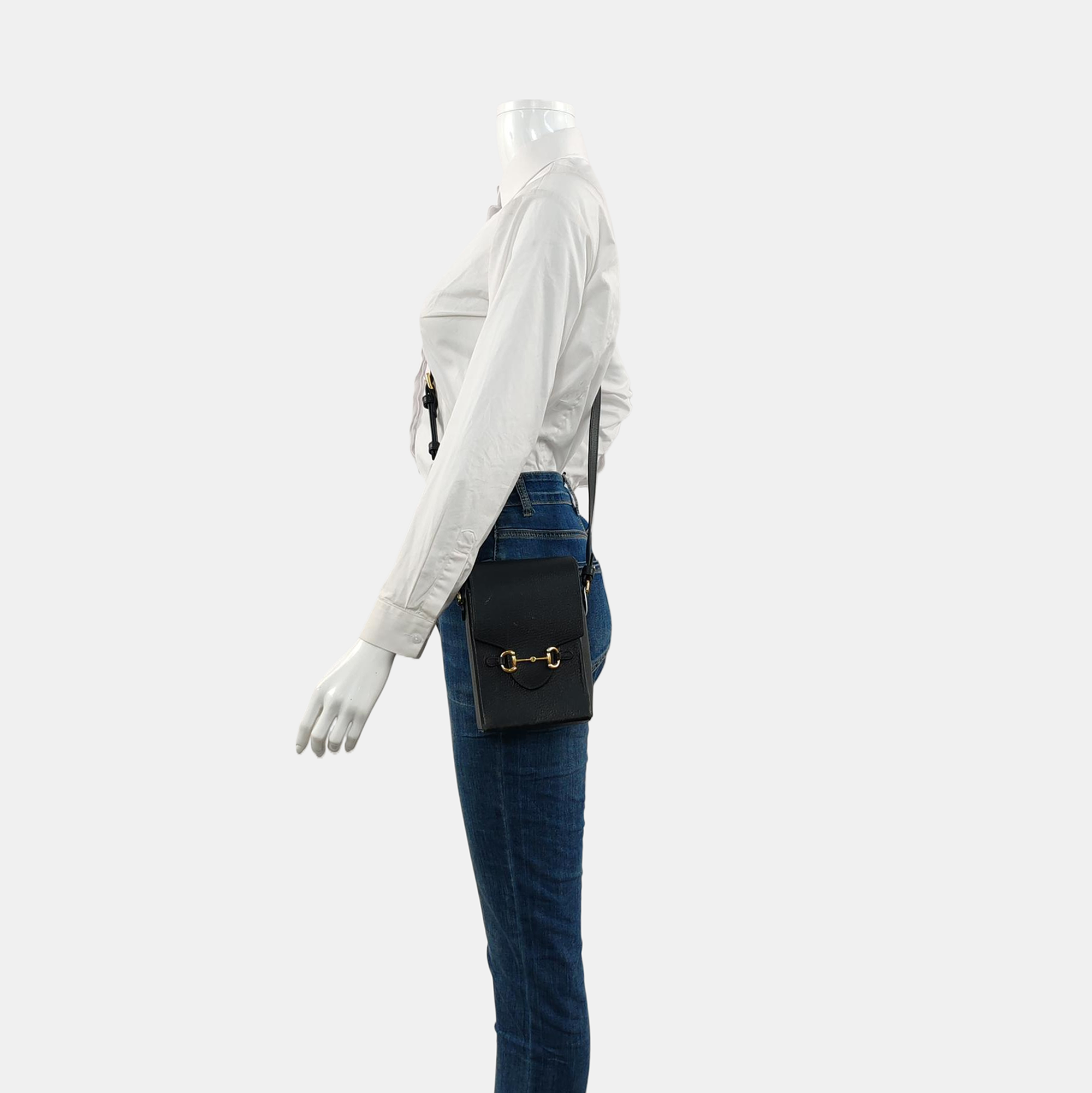 Authenticated pre-owned  Horsebit 1955 Mini Calfskin Black - Handbags at Looply