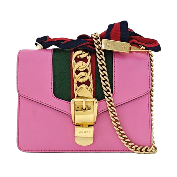 Authenticated pre-owned  Sylvie Small Calfskin Pink - Crossbody Bag at Looply