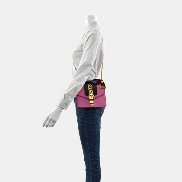 Authenticated pre-owned  Sylvie Small Calfskin Pink - Crossbody Bag at Looply
