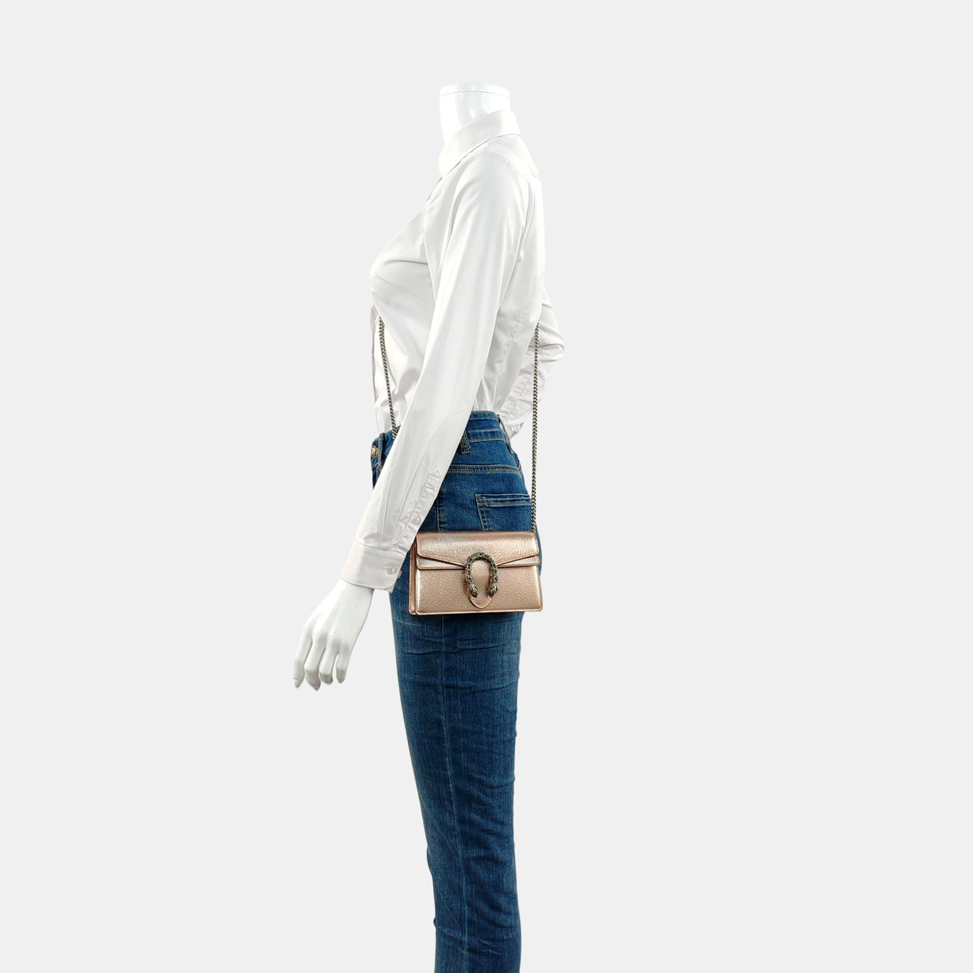 Authenticated pre-owned  Dionysus Super Mini Calfskin Rose Gold - Shoulder Bag at Looply