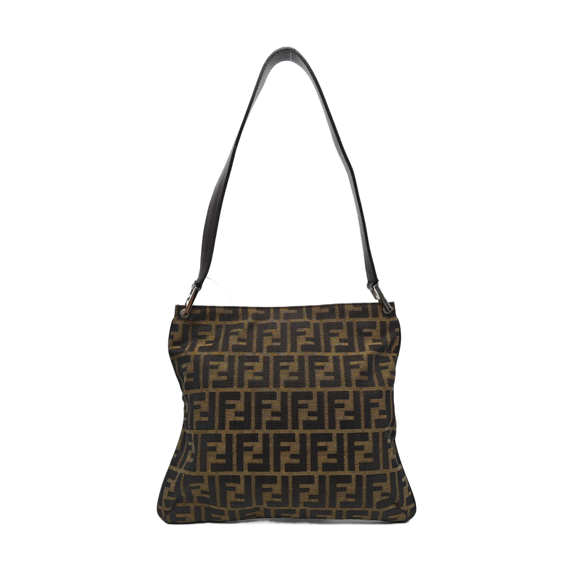 Monogram Canvas Shoulder Bag Brown