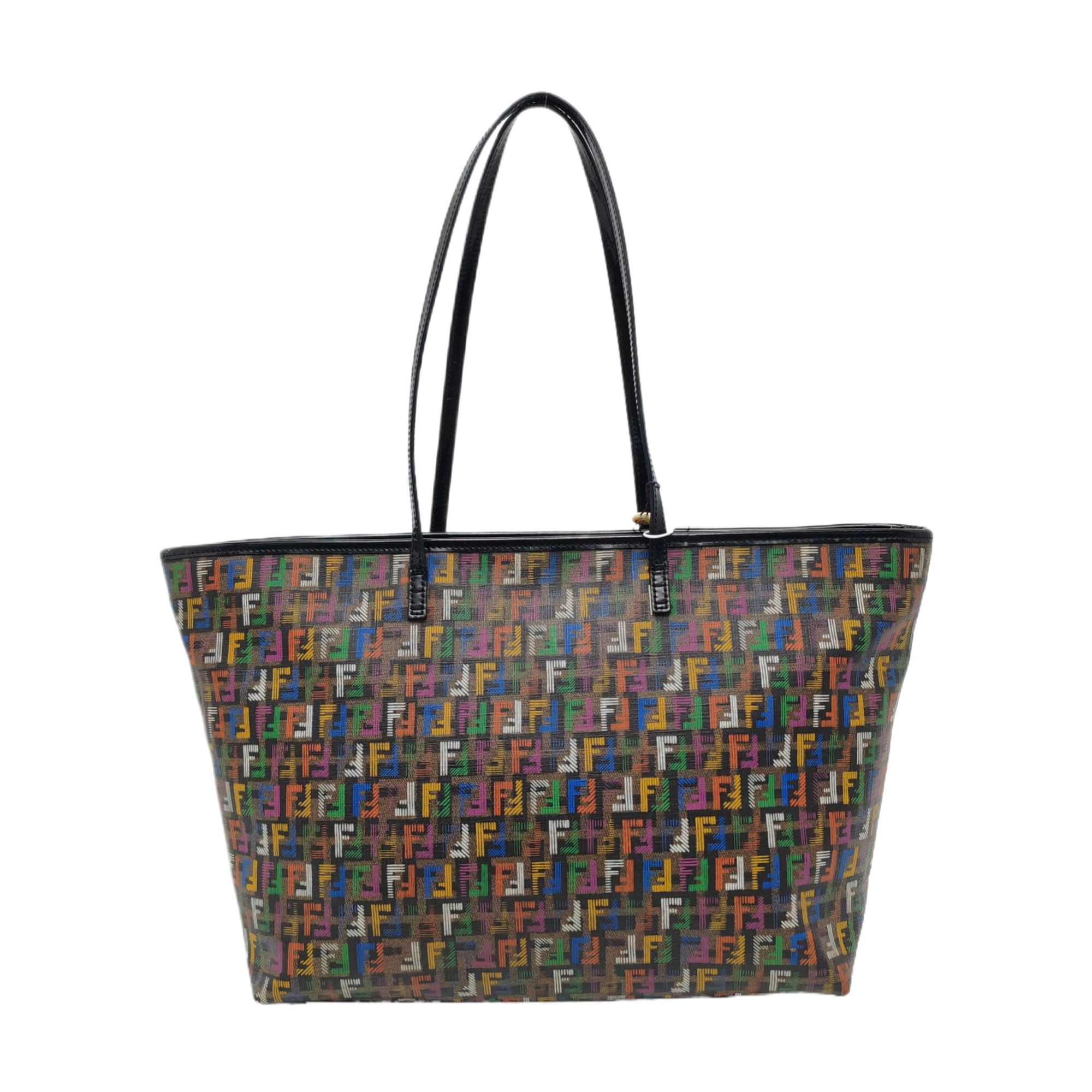 Coated Canvas Tote Bag Black