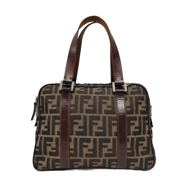 Canvas Top Handle Bag Brown