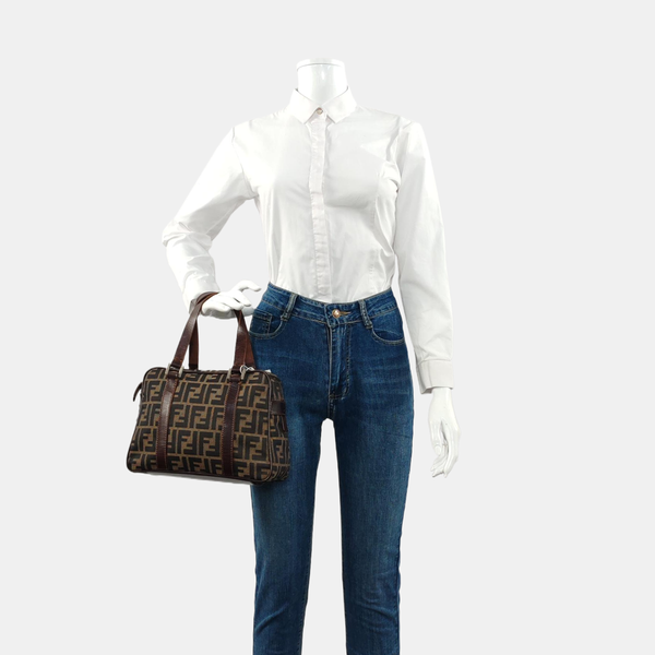 Canvas Top Handle Bag Brown