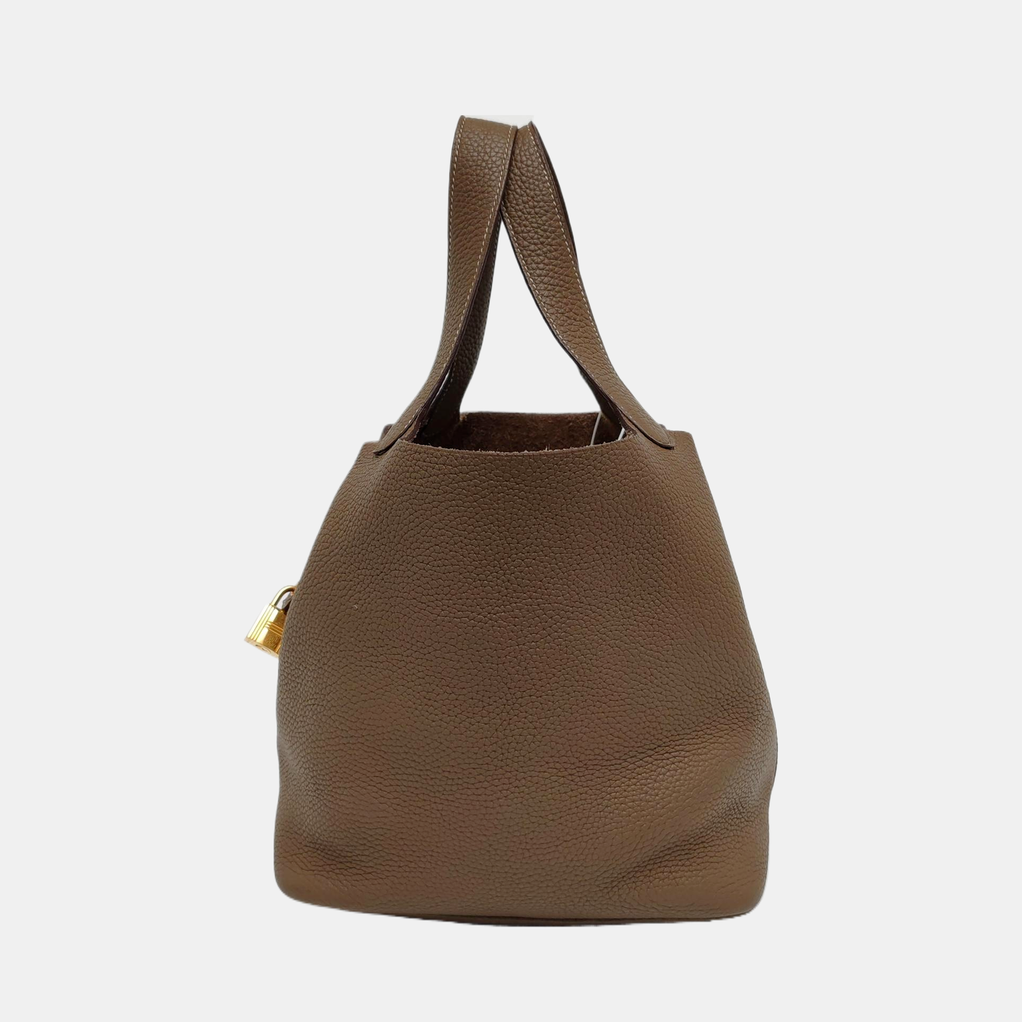 Authenticated pre-owned  Picotin Lock 22 Clemence Gray - Top Handle Bag at Looply