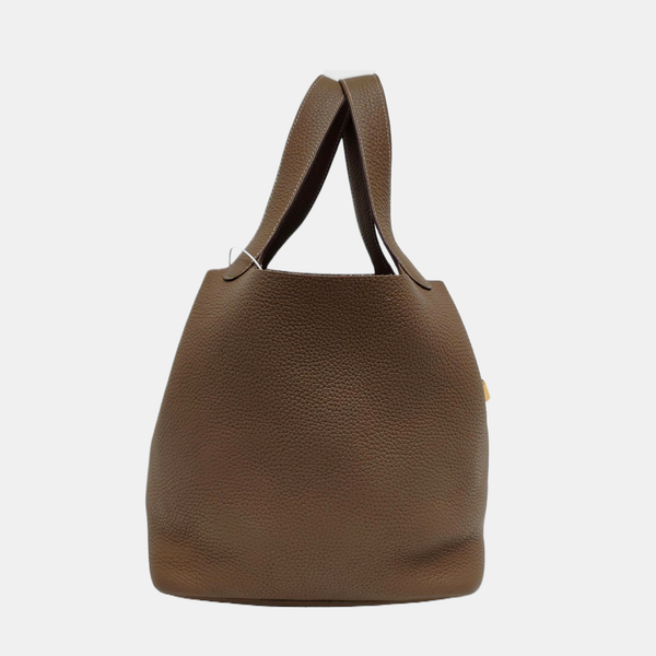 Authenticated pre-owned  Picotin Lock 22 Clemence Gray - Top Handle Bag at Looply