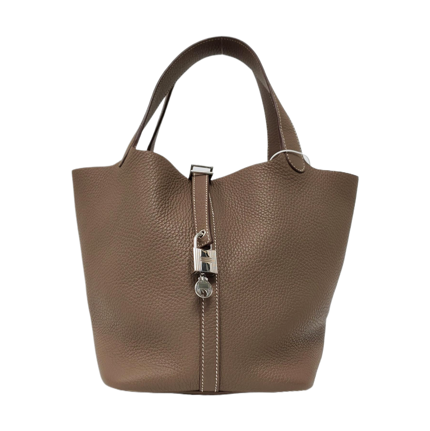 Authenticated pre-owned  Picotin Lock 22 Clemence Gray - Top Handle Bag at Looply