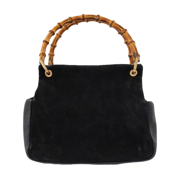 Authenticated pre-owned  Bamboo 1947 Suede Black - Top Handle Bag at Looply