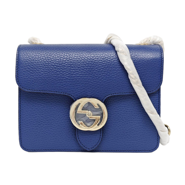 Authenticated pre-owned  Interlocking G Small Calfskin Blue - Shoulder Bag at Looply