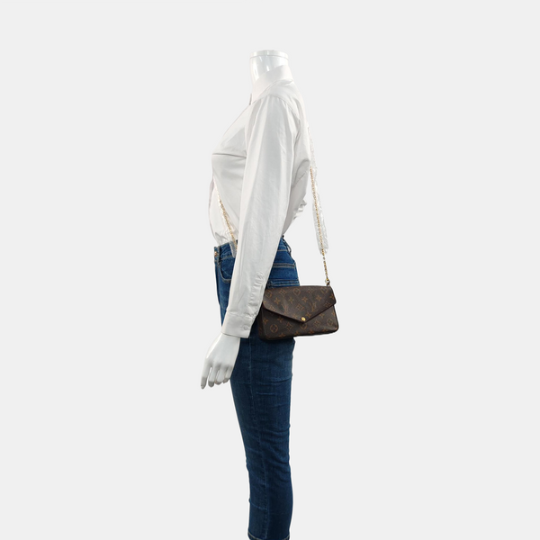 Authenticated pre-owned  Félicie Monogram Coated Canvas Brown - Shoulder Bag at Looply