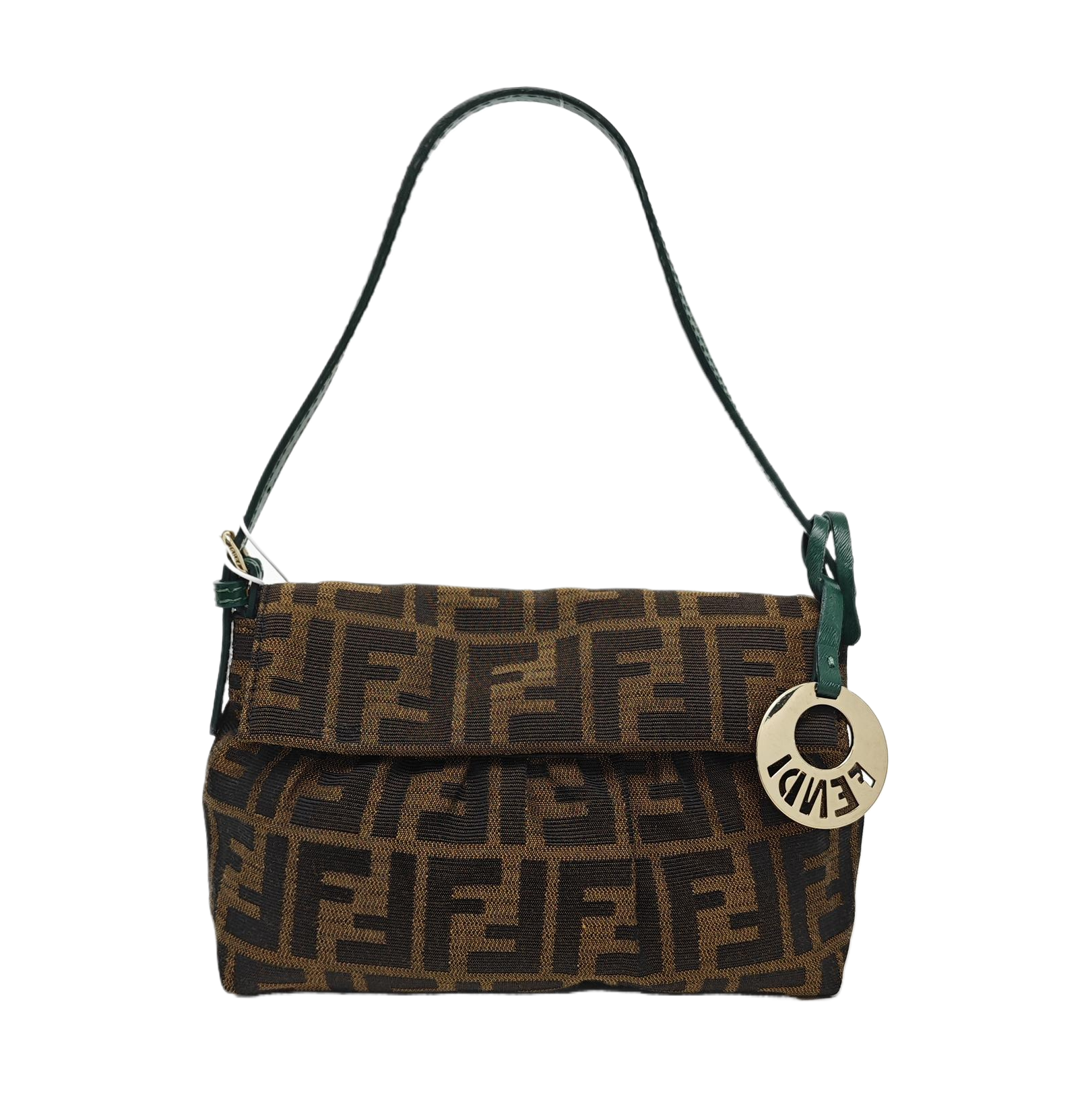 Fabric Top Handle Bag Brown