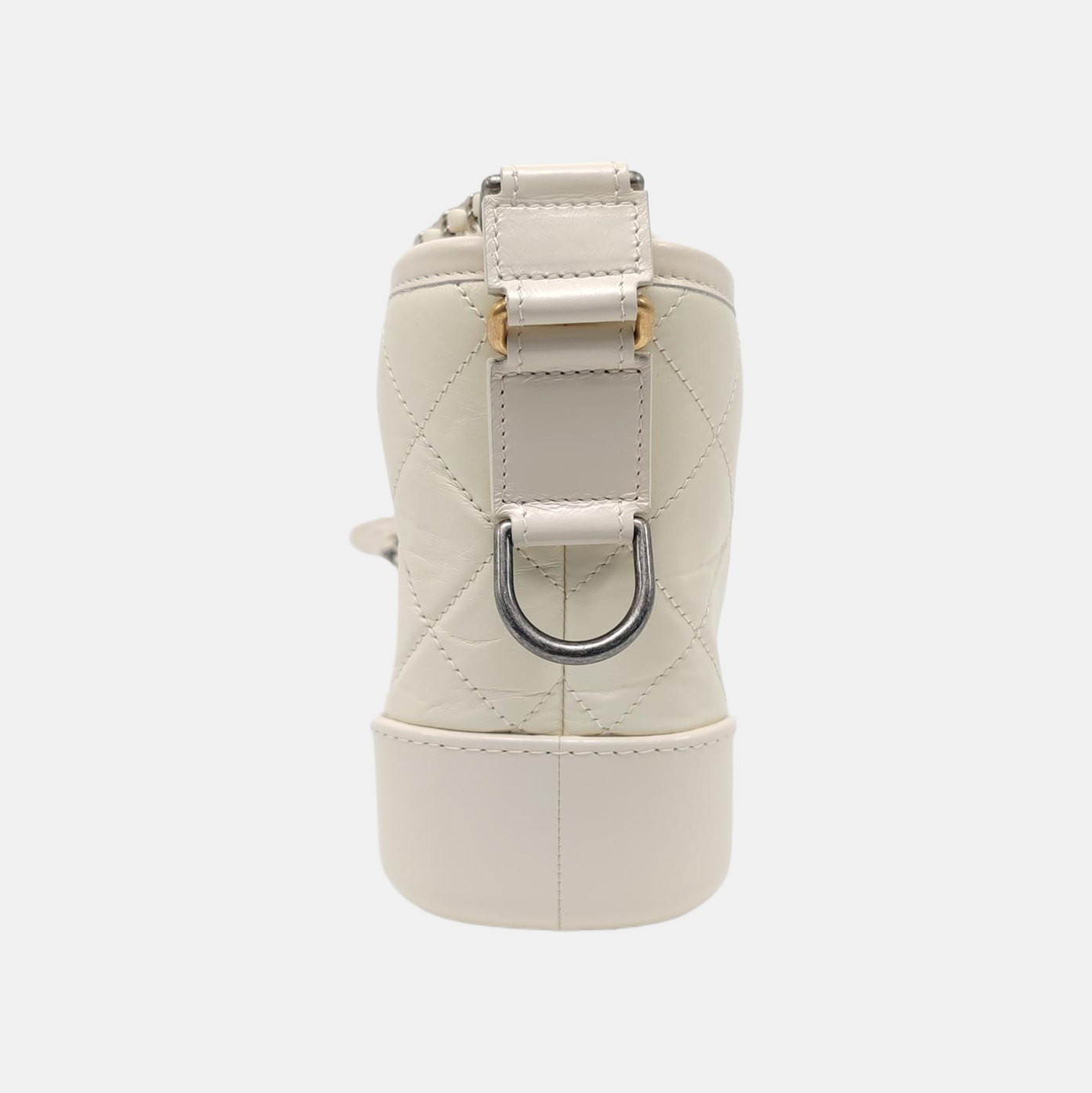 Authenticated pre-owned  Gabrielle Small Quilted Vintage Calf White - Shoulder Bag at Looply
