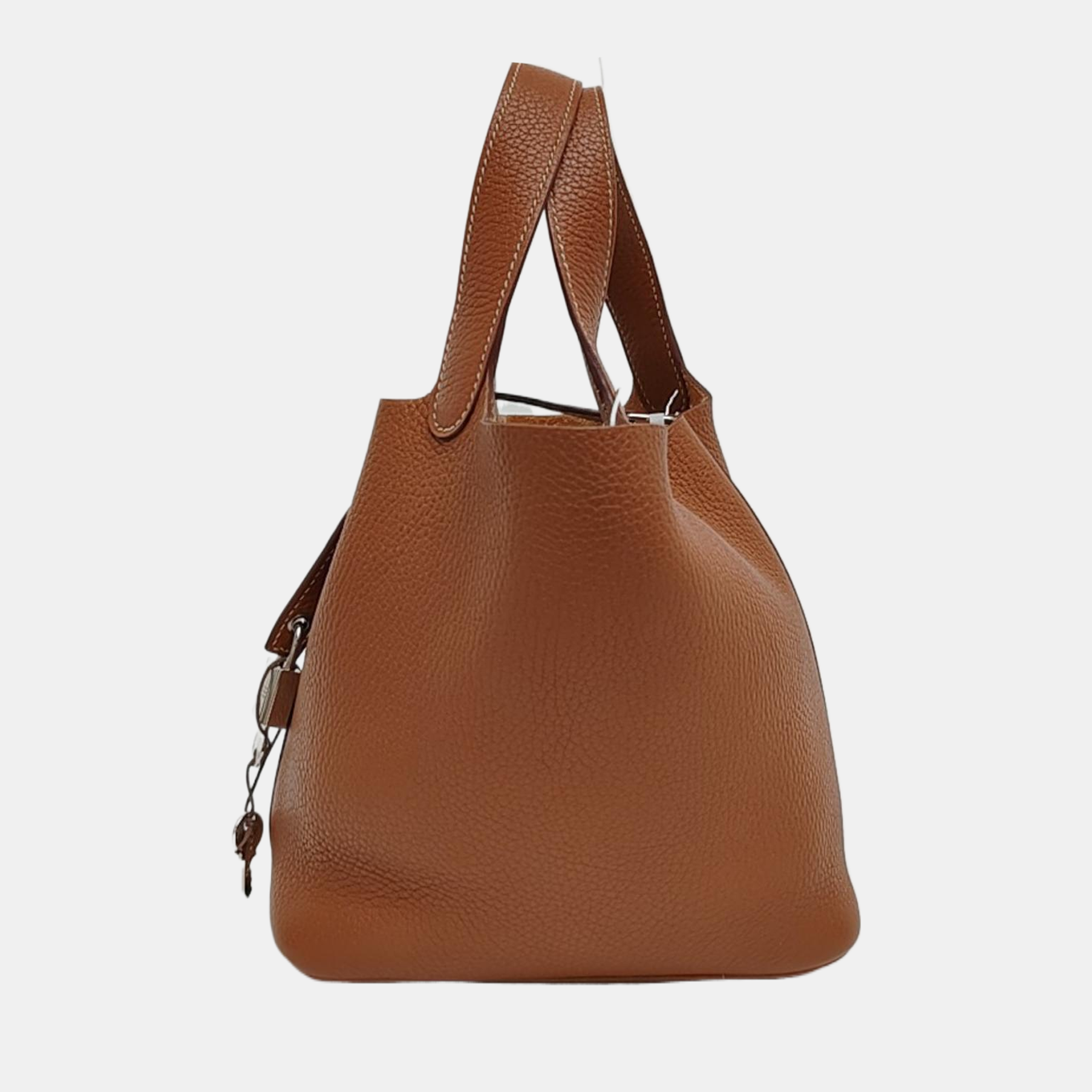 Authenticated pre-owned  Picotin Lock 18 Clemence Brown - Top Handle Bag at Looply