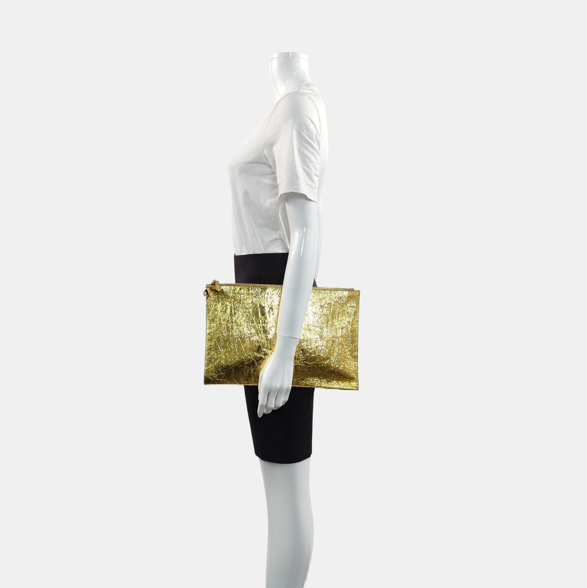 Calfskin Clutch Gold