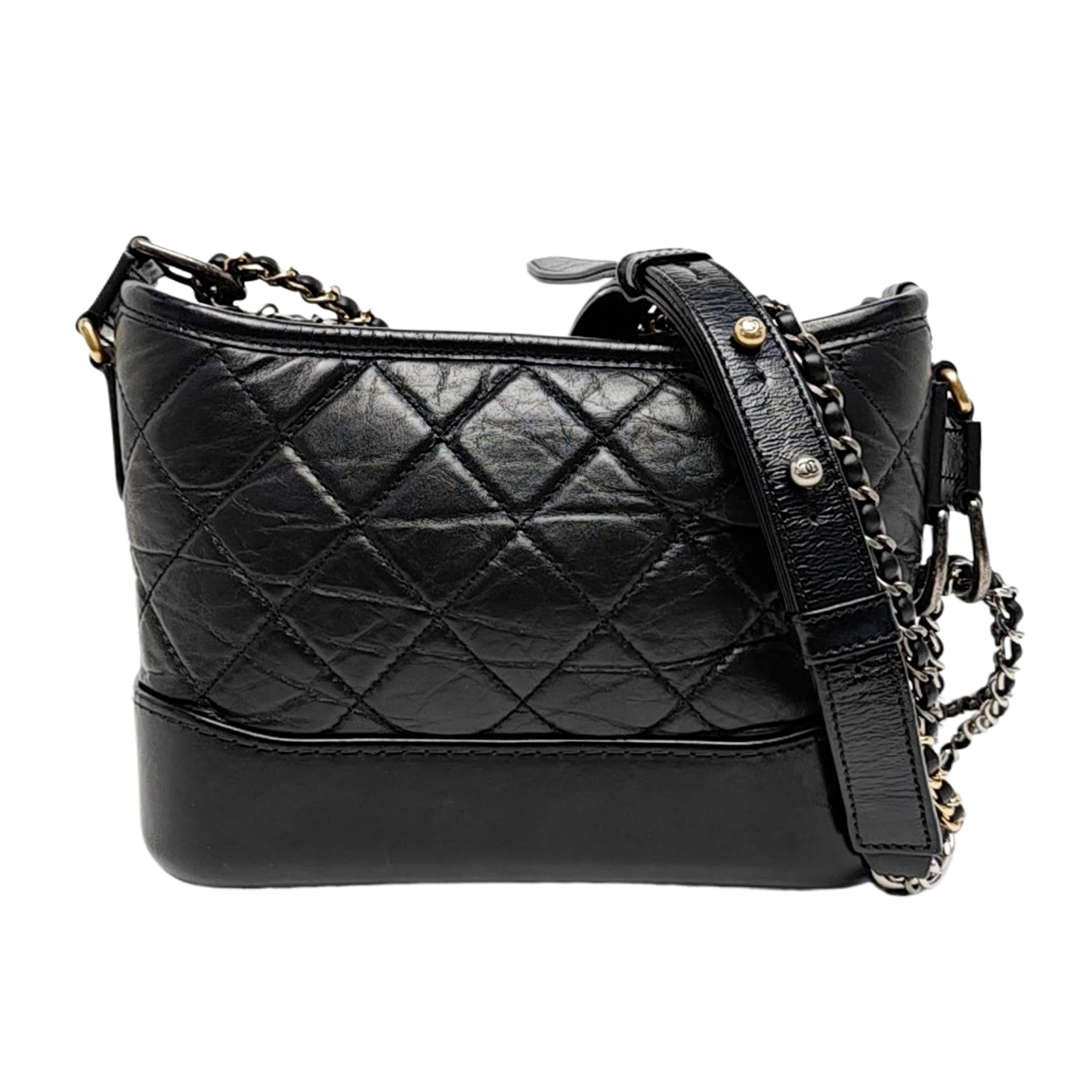 Authenticated pre-owned  Gabrielle Small Quilted Vintage Calf Black - Shoulder Bag at Looply