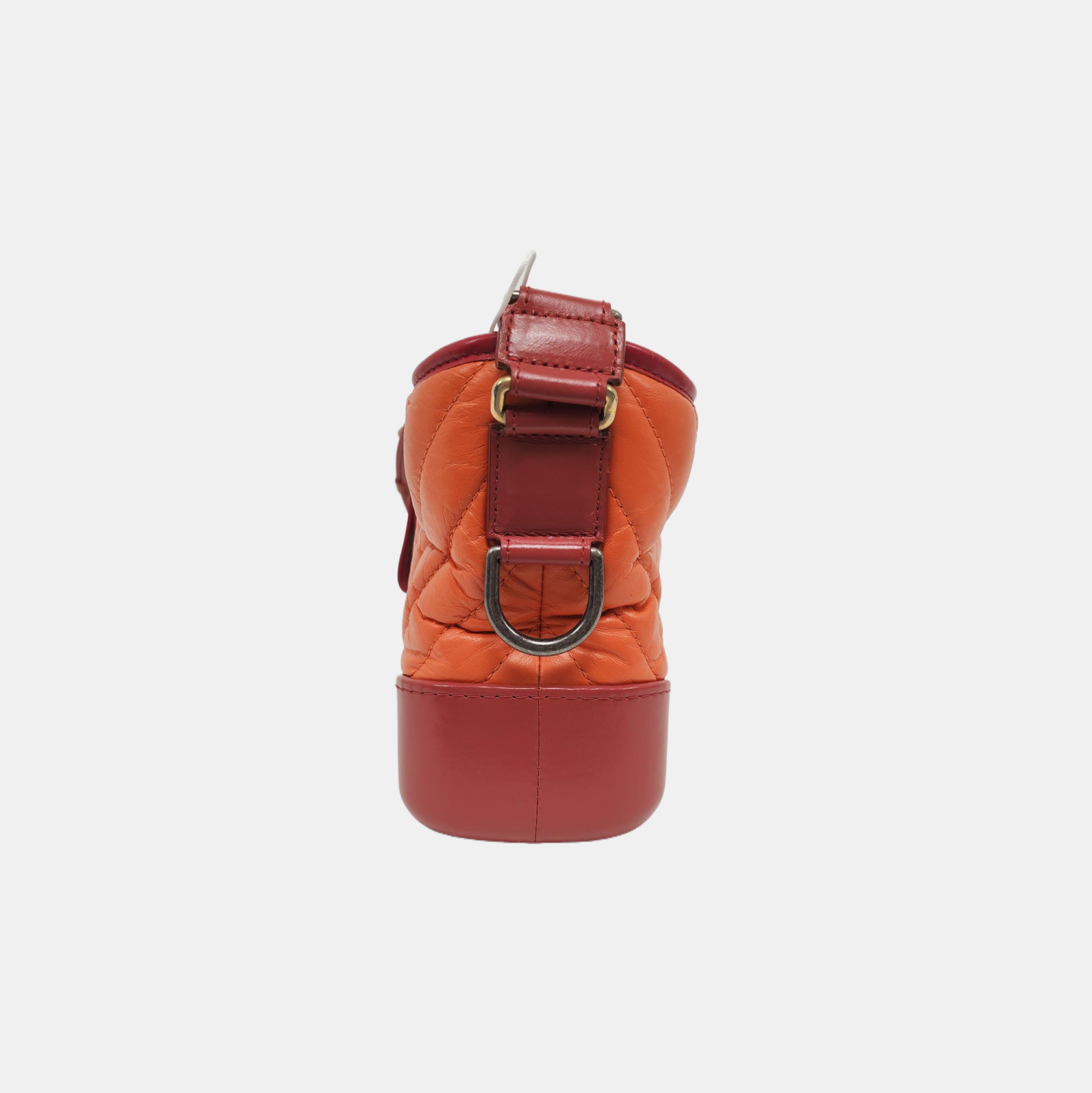 Authenticated pre-owned  Gabrielle Small Chevron Calfskin Orange - Shoulder Bag at Looply