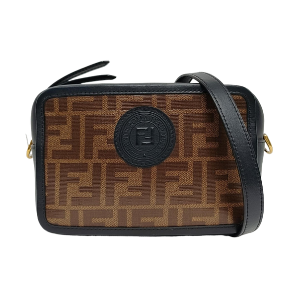 Coated Canvas Crossbody Bag Mini Brown