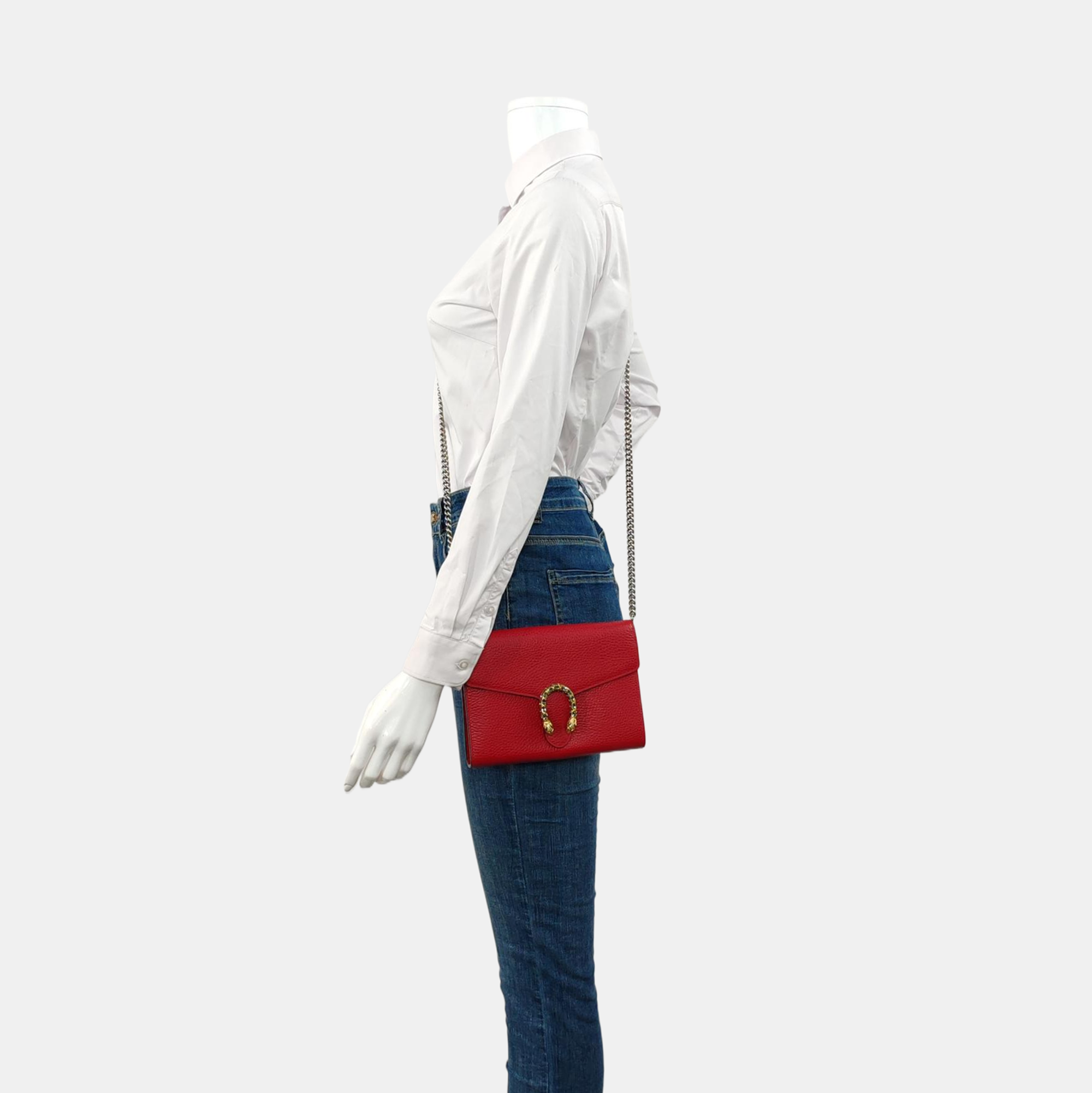 Authenticated pre-owned  Dionysus Super Mini Calfskin Red - Shoulder Bag at Looply