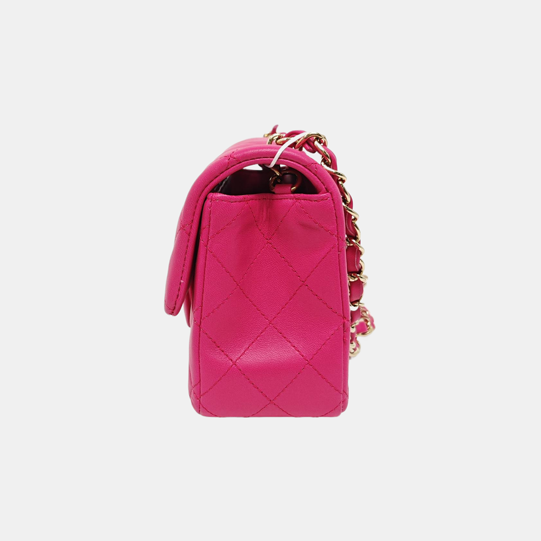 Authenticated pre-owned  Classic Flap Mini Quilted Lambskin Pink - Shoulder Bag at Looply