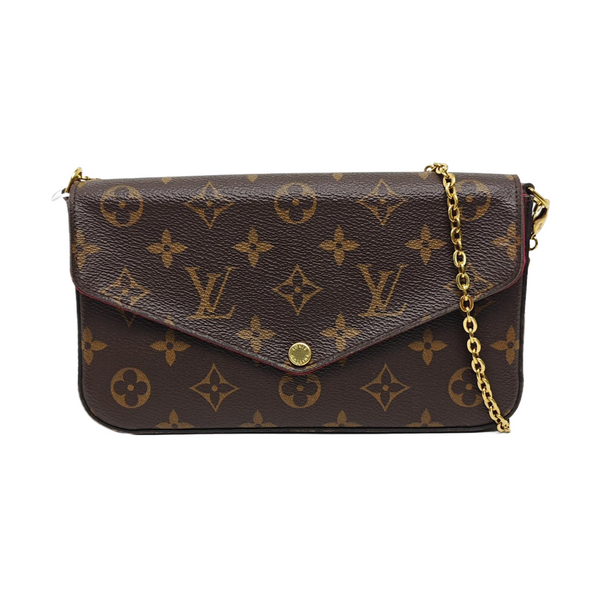 Authenticated pre-owned  Félicie Monogram Coated Canvas Brown - Crossbody Bag at Looply
