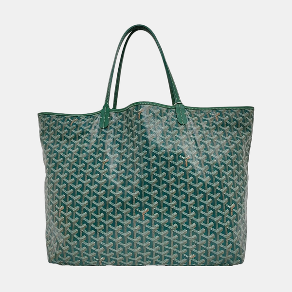 Authenticated pre-owned  Saint Louis GM Coated Canvas Green - Top Handle Bag at Looply