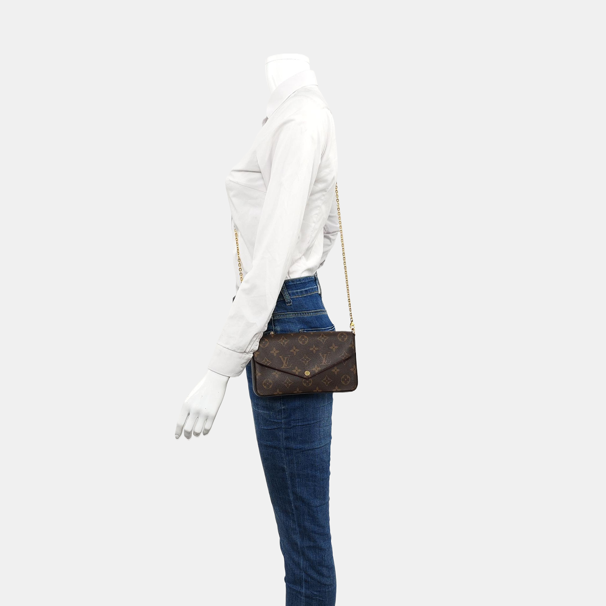 Authenticated pre-owned  Félicie Monogram Coated Canvas Brown - Shoulder Bag at Looply