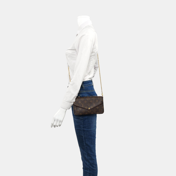 Authenticated pre-owned  Félicie Monogram Coated Canvas Brown - Shoulder Bag at Looply