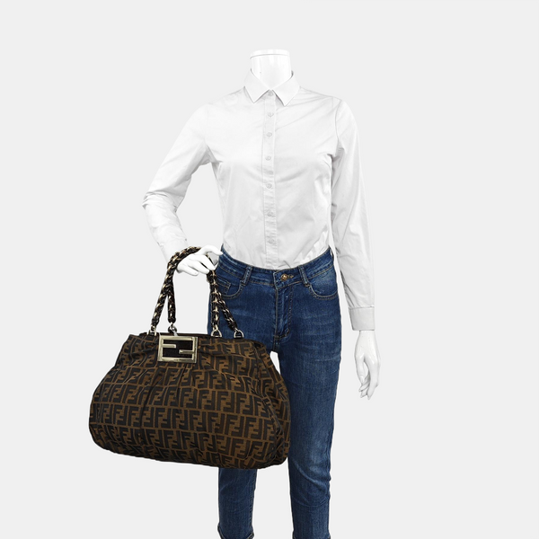 Canvas Top Handle Bag Brown