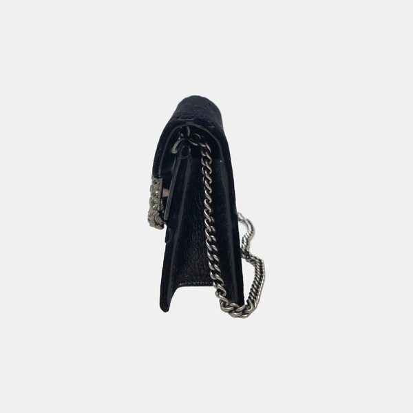 Authenticated pre-owned  Dionysus Super Mini Monogram Velvet Black - Shoulder Bag at Looply