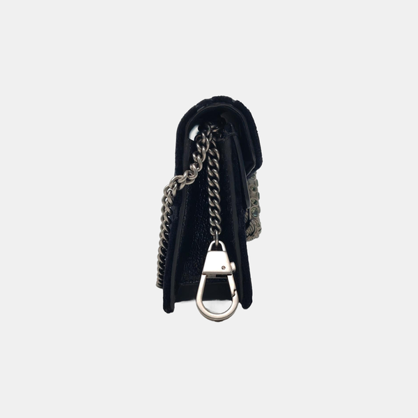 Authenticated pre-owned  Dionysus Super Mini Monogram Velvet Black - Shoulder Bag at Looply