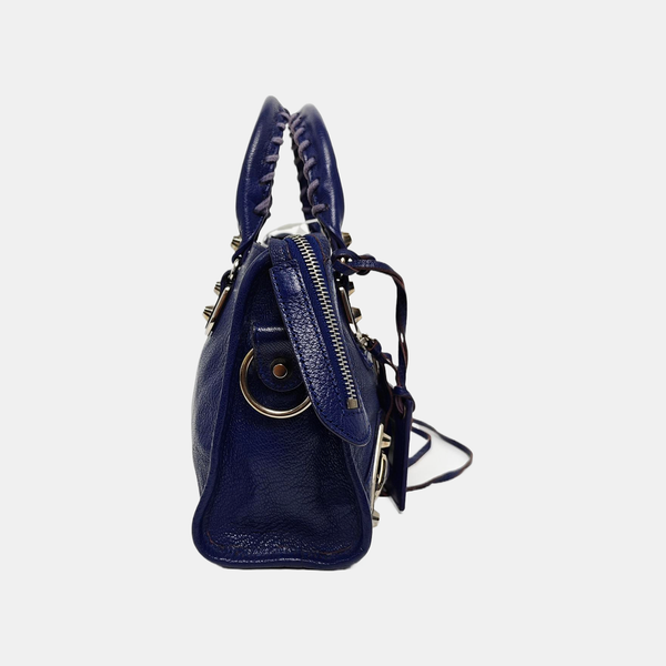 Classic Metallic Edge City Mini Lambskin Purple