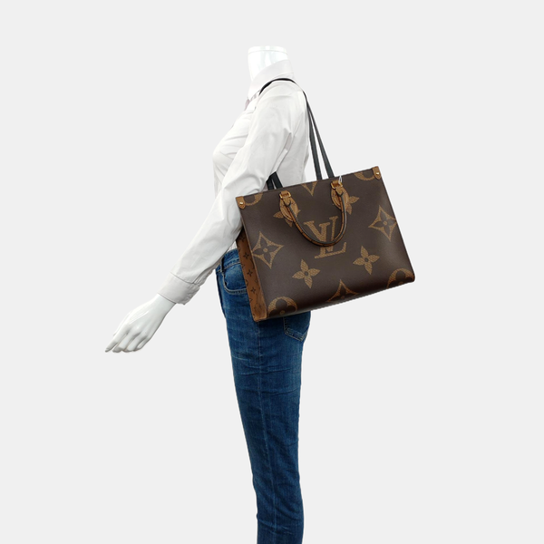 ONTHEGO MM Monogram Coated Canvas Brown