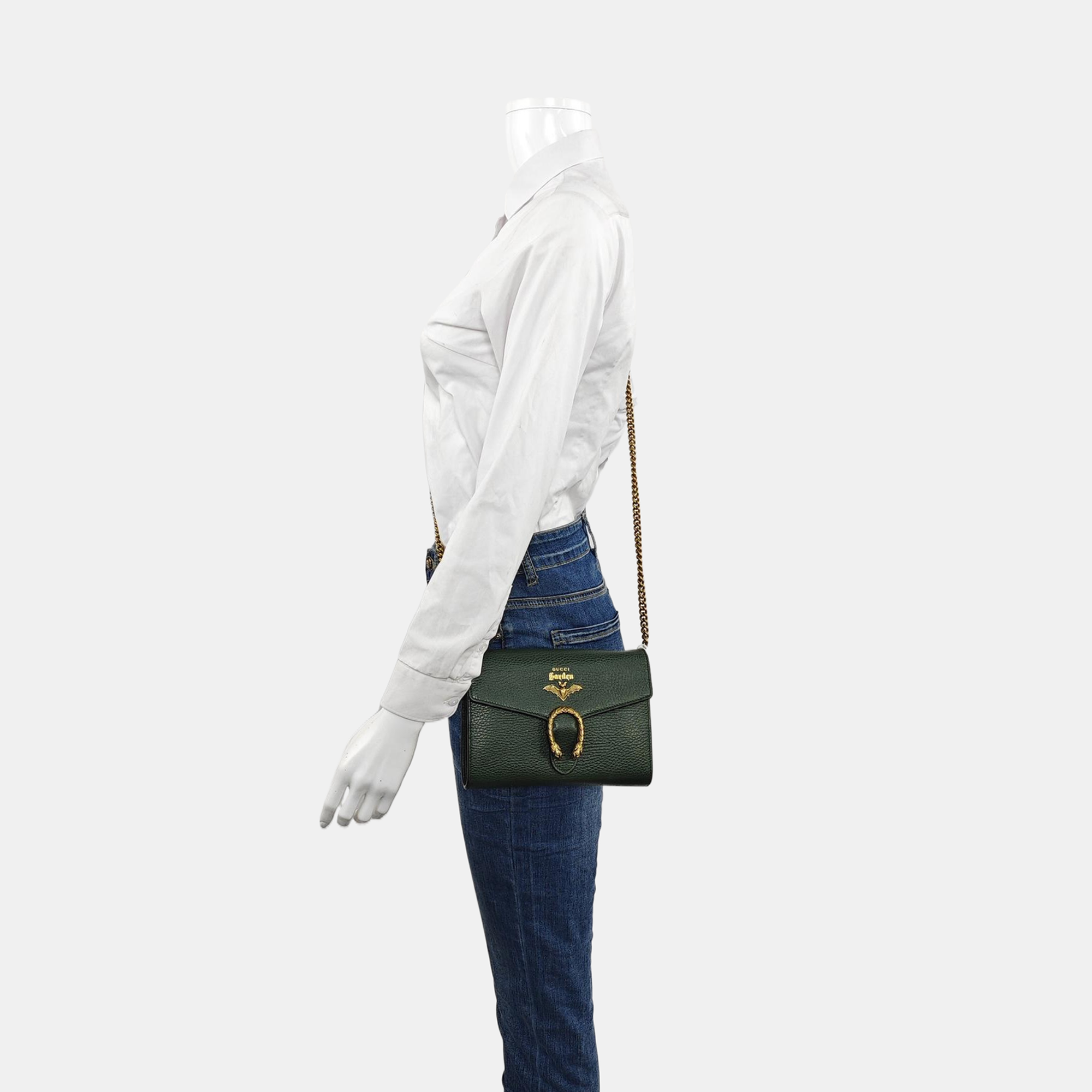Authenticated pre-owned  Dionysus Super Mini Calfskin Green - Shoulder Bag at Looply