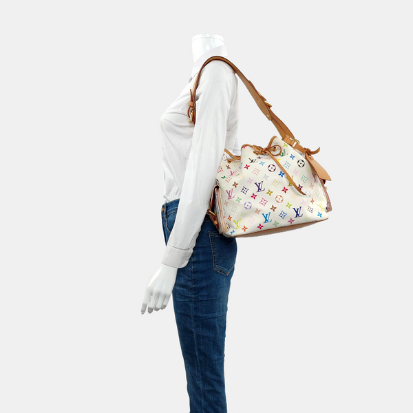 NÉONOÉ MM Monogram Coated Canvas White