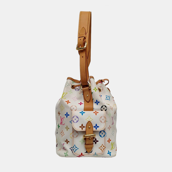 NÉONOÉ MM Monogram Coated Canvas White