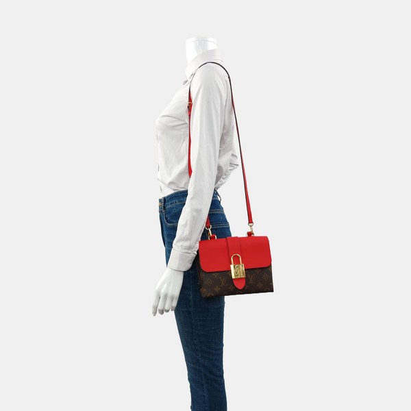 Authenticated pre-owned  Locky BB Monogram Coated Canvas Red - Shoulder Bag at Looply