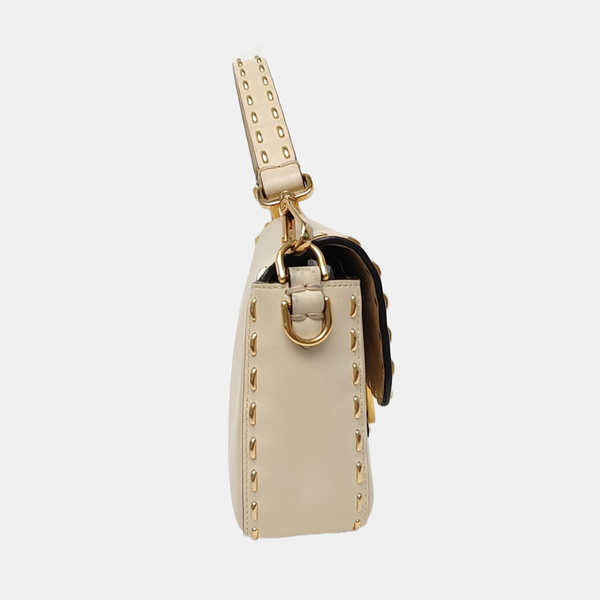 Baguette Medium Calfskin White
