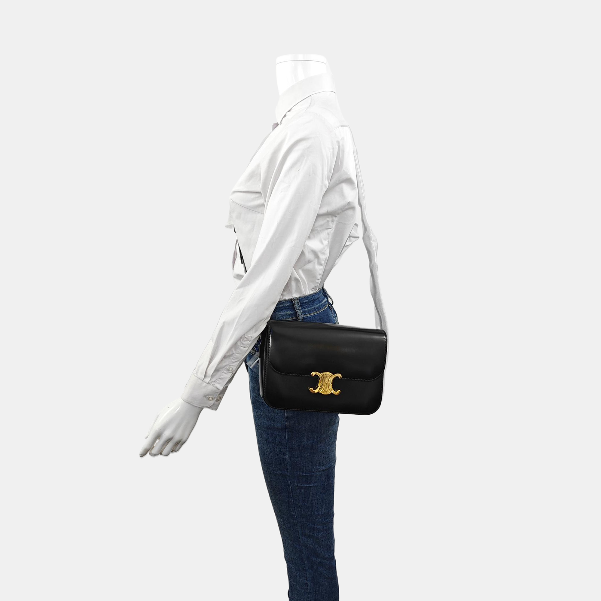 TRIOMPHE Small Calfskin Black
